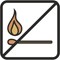 Piktogramm: Kein offenes Feuer